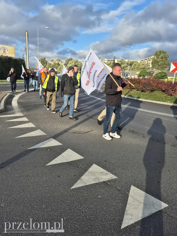 Protest związkowców Valeo w Chrzanowie