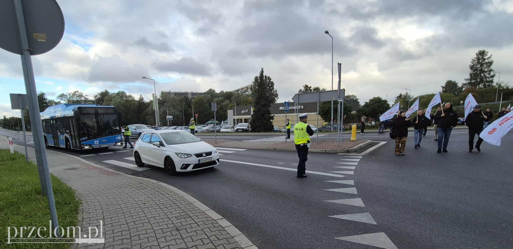 Protest związkowców Valeo w Chrzanowie