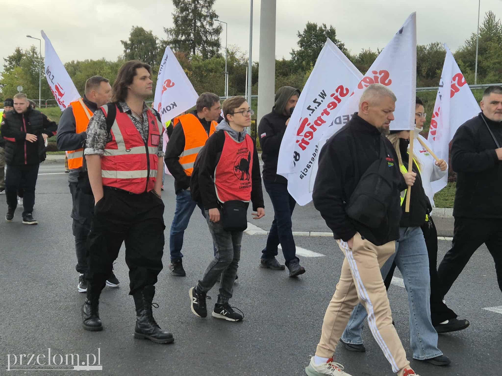 Protest związkowców Valeo w Chrzanowie