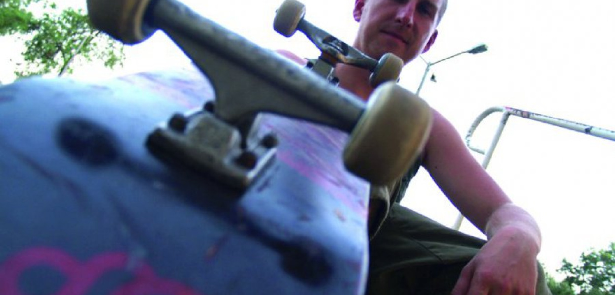 Dominik Wróble z Krzeszowic uczestniczył w projektowaniu chrzanowskiego skateparku w 2001 roku