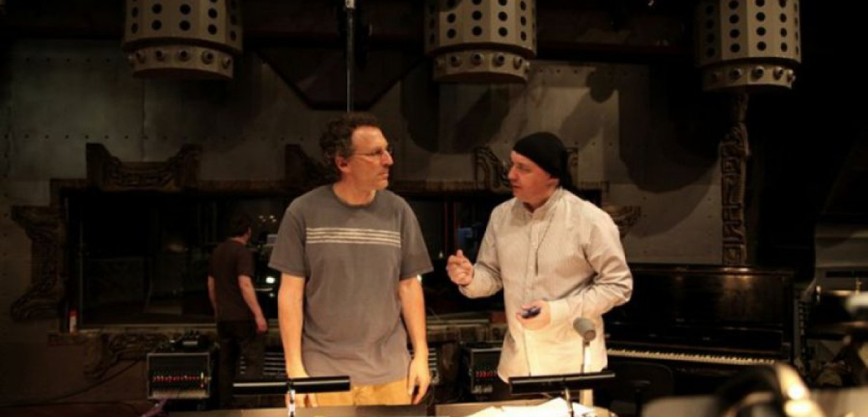 W kopułach w Nieporazie: kompozytor David Kitay, autor ścieżki dźwiękowej do &#8222;Vamps&#8221; i dyrygent Marek Moś Fot. Alvernia Studios