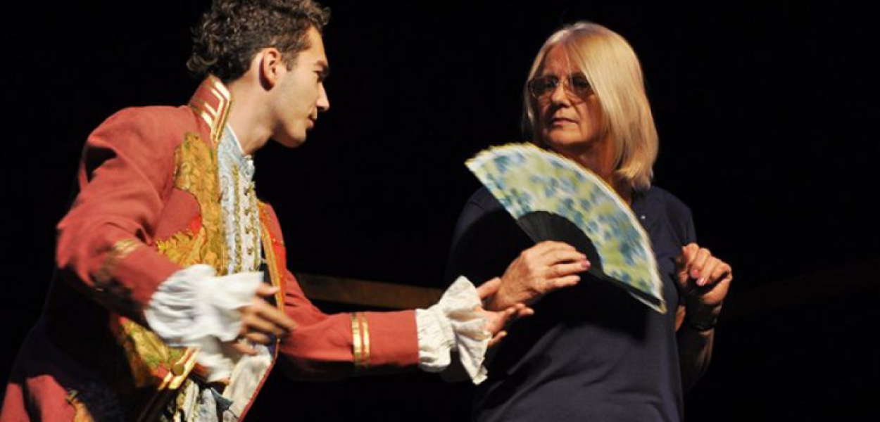 Papkin, czyli Krzysztof Brandys i Podstolina - Teresa Bigaj w czasie próby 