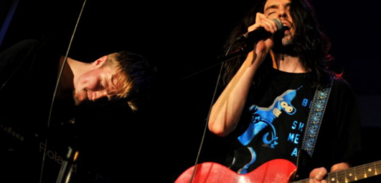 Zespół Straight Jack Cat, zwycięzca Klangu 2013. Na zdjęciu klawiszowiec Michał Zachariasz i wokalista Marek Palka