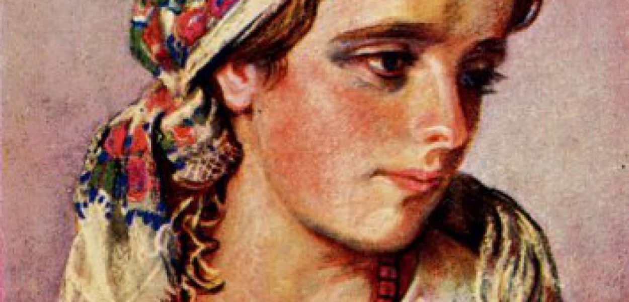 Portret kobiety namalowany przez Henryka Uziembłę
