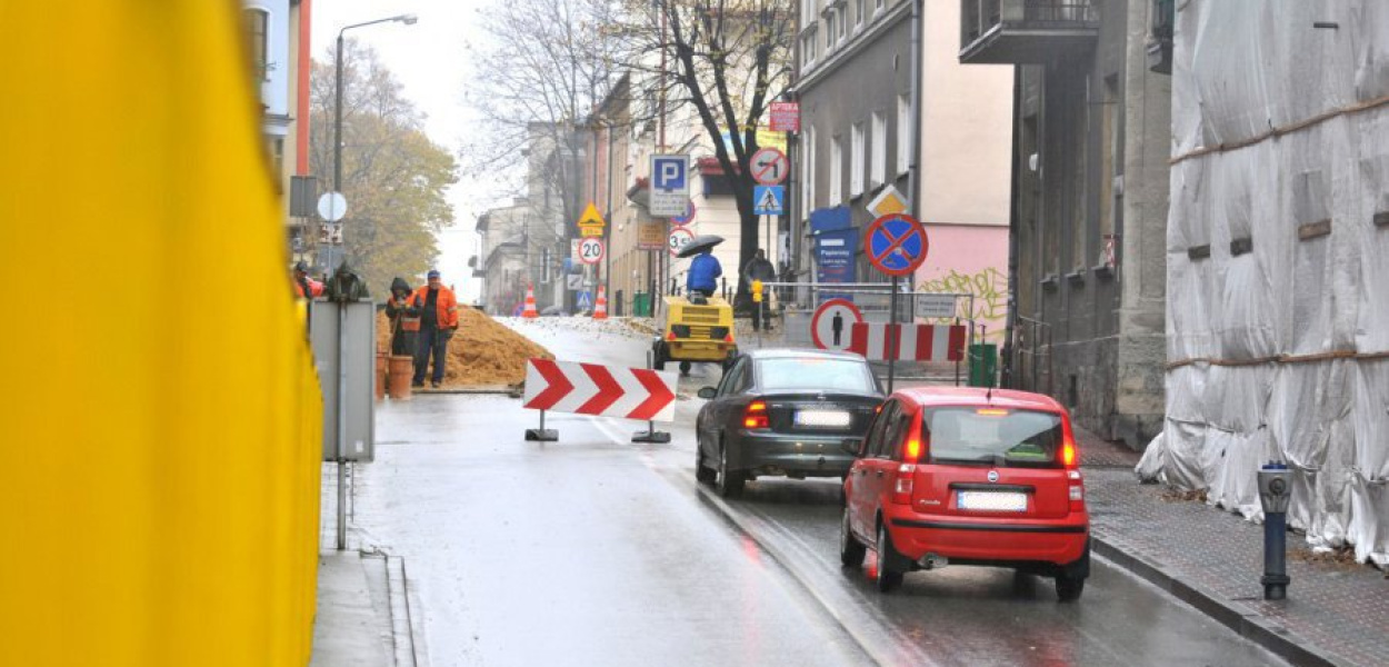 Zamknięta ul. Grunwaldzka w Chrzanowie