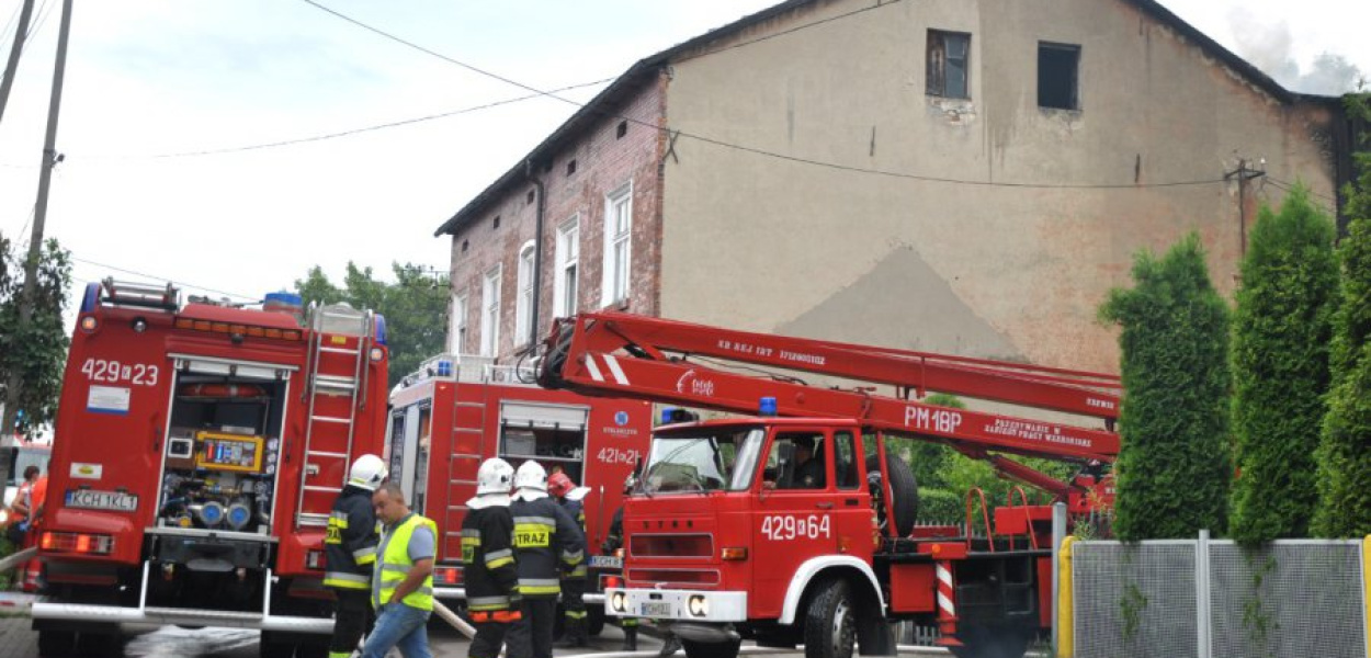 Pożar kamienicy przy ul. Świętokrzyskiej