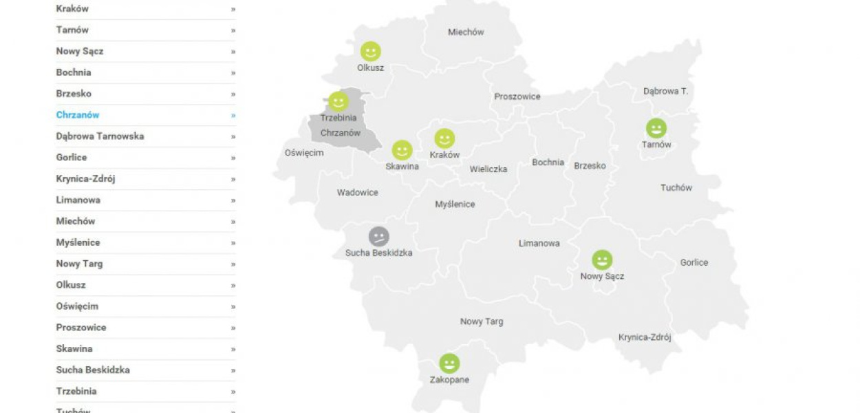 Nowa strona z prognozami jakości powietrza w Małopolsce