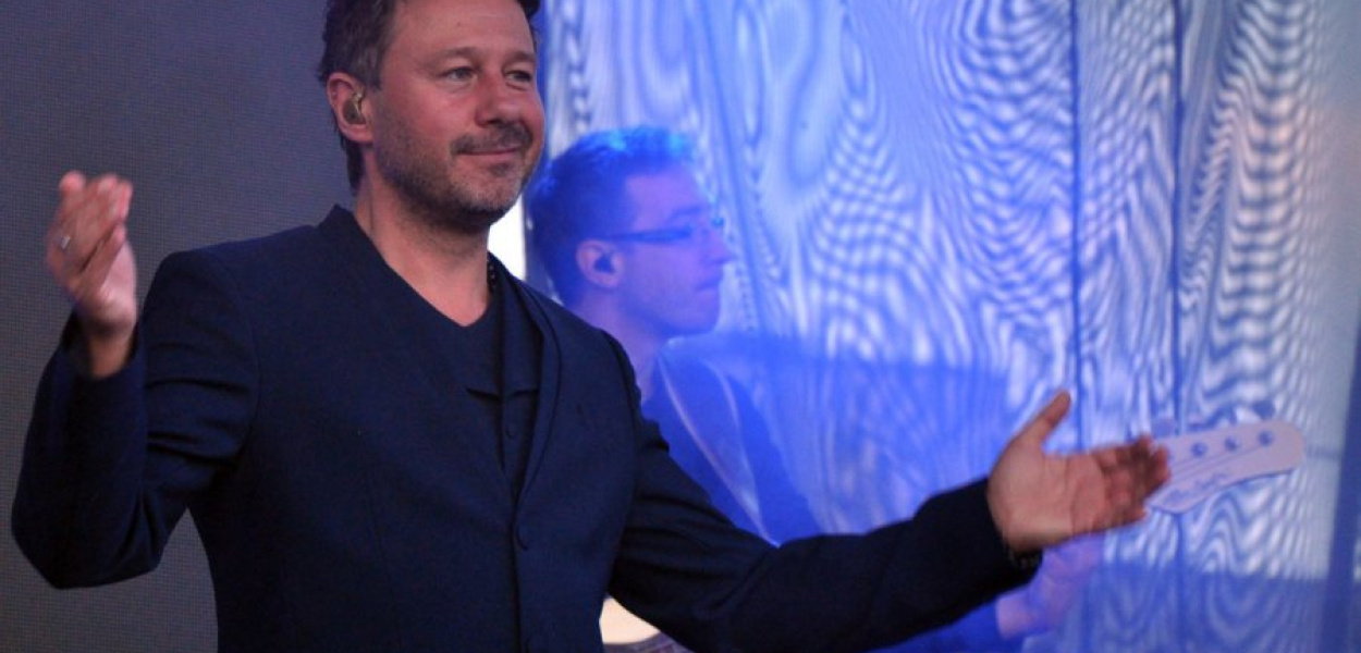 Andrzej Piaseczny podczas występu w Libiążu