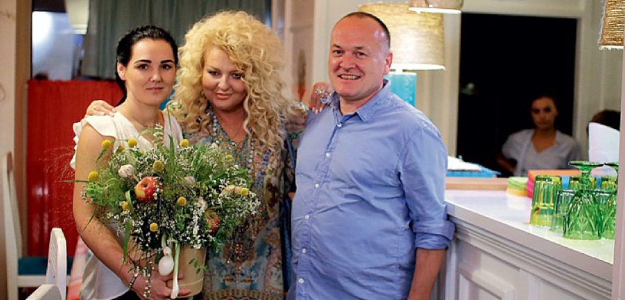 Ania Pierzak, Magda Gessler oraz Jacek Krężel - właściciel restauracji. FOT. ŁUKASZ JUNGTO