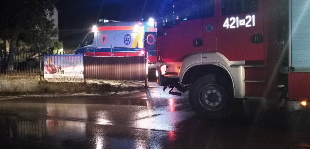 Na miejsce przyjechała straż i pogotowie