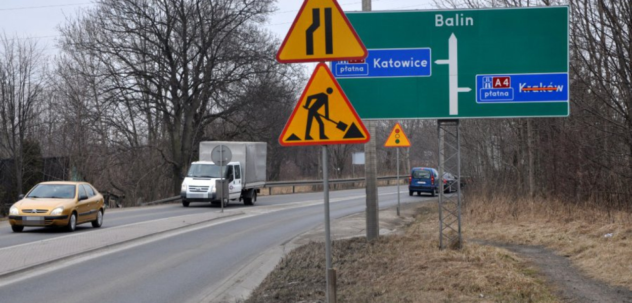 Od poniedziałku z ul. Balińskiej w Chrzanowie nie da się skręcić na A4 w kierunku Krakowa. Fot. Eliza Jarguz-Banasik