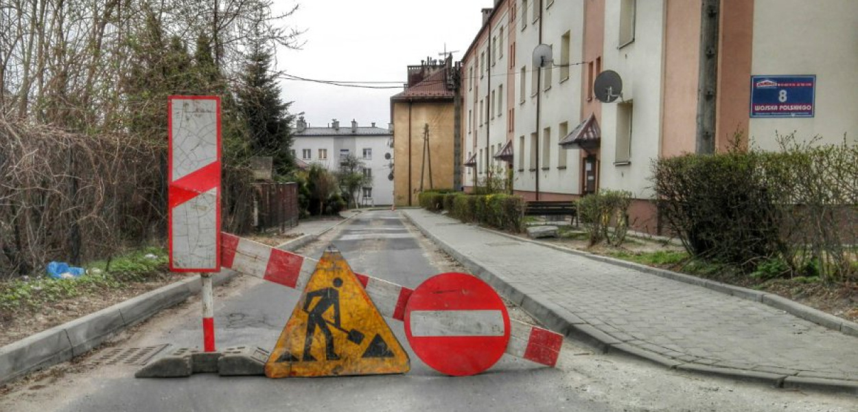 Ul. Wojska Polskiego w Chrzanowie jest remontowana