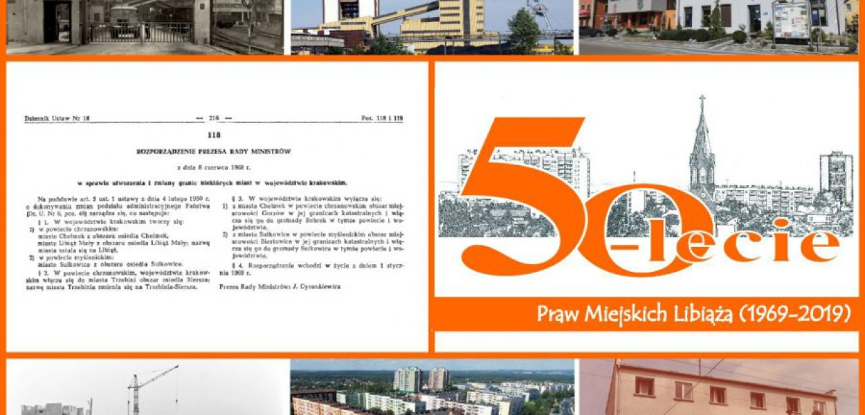 Libiąż na przestrzeni lat się zmieniał, kolaż UM w Libiążu