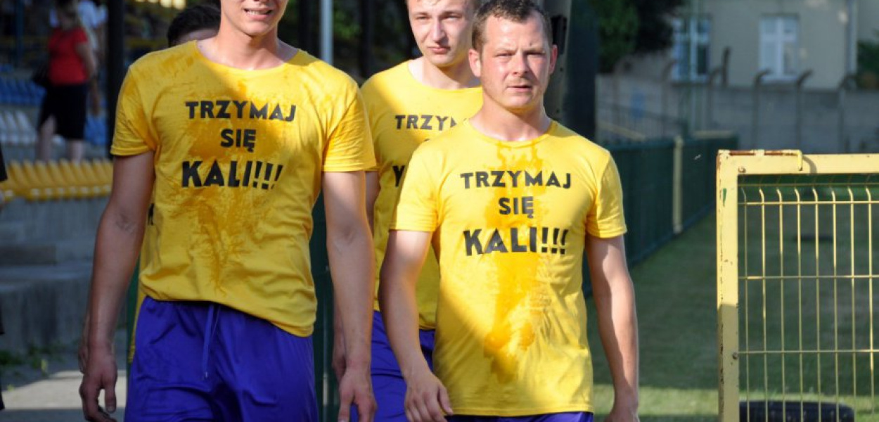 Zawodnicy MKS Trzebinia: Grzegorz Jarosz, Jan Martyniak i Mateusz Marszałek
