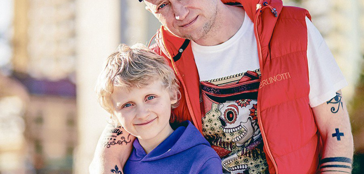 Marek Kremer z synem Borysem. FOT. ŁUKASZ WALAS