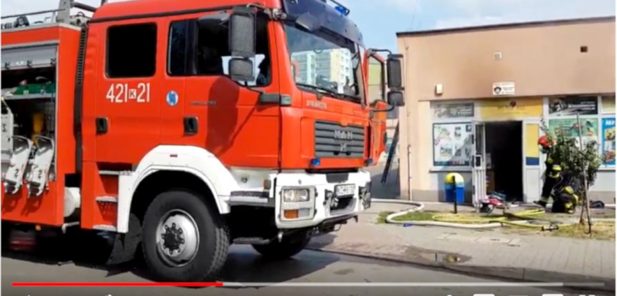 Pożar wybuchł w niedzielę w sklepie przy ul. Mieszka I w Chrzanowie