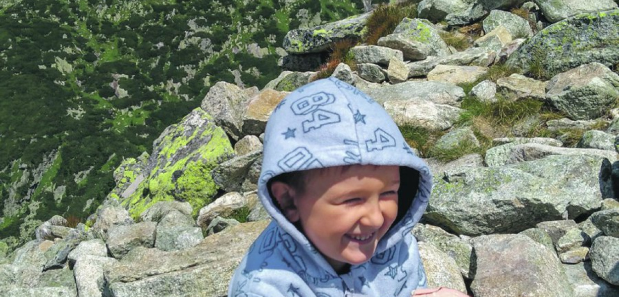 Jaś podczas wyprawy w Tatry Słowackie