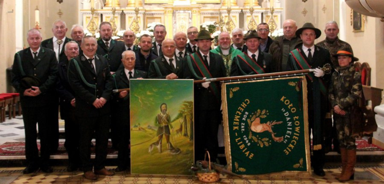 Myśliwy z koła Daniel podczas uroczystości w Bobrku. Fot. Jan Lorek