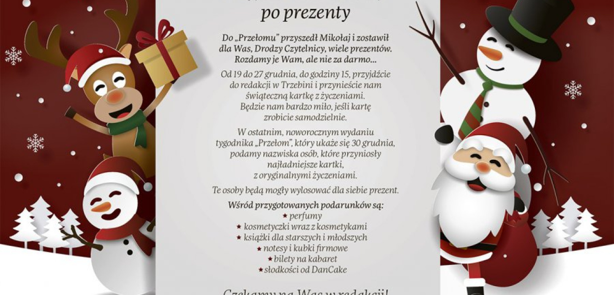 Przyjdź do redakcji, wylosuj prezent!