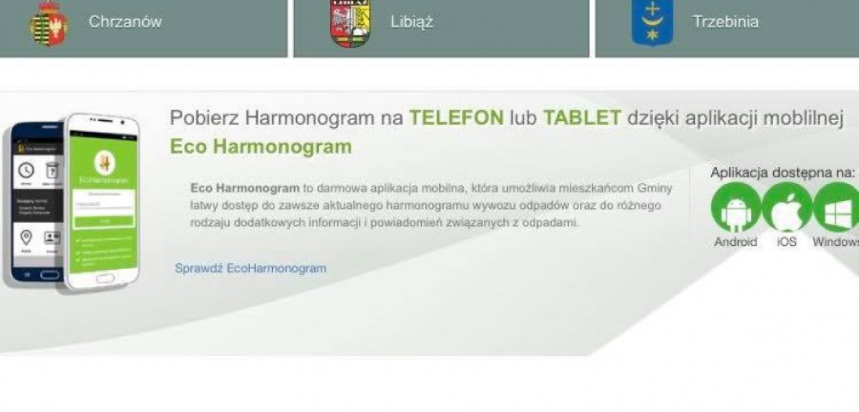 Z harmonogramami wywozu odpadów można zapoznać się, pobierając mobilną aplikację na smartfona
