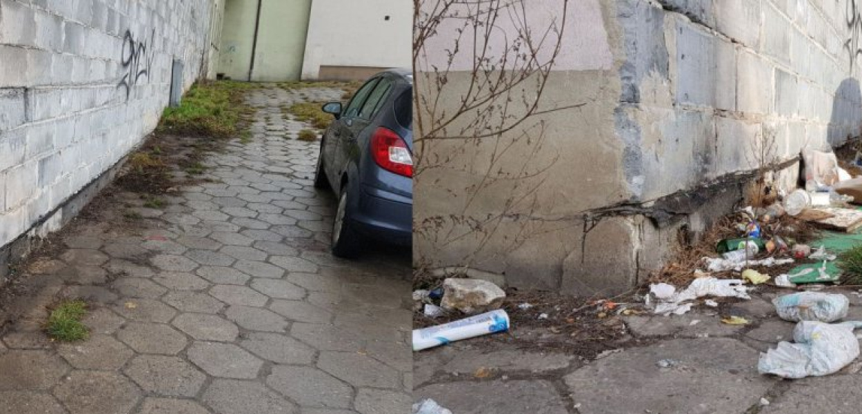 Tak wygląda otoczenie kamienicy obecnie, a tak prezentowało się wcześniej