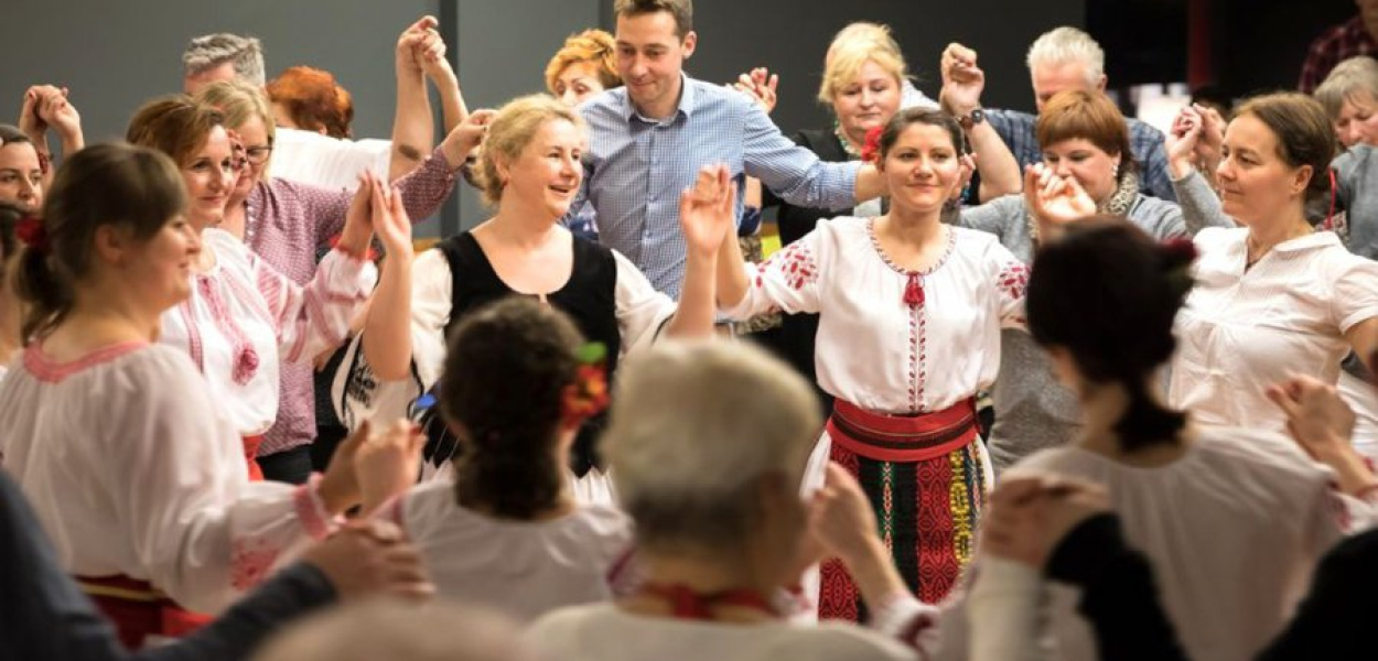 Podczas ostatniego Folk Karnawału. Fot. z archwium CKiS w Krzeszowicach