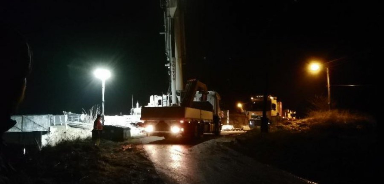 Prace rozbiórkowe prowadzono nocą