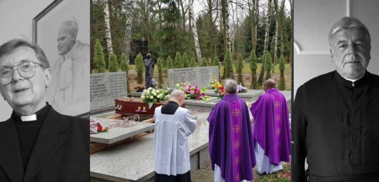 W grobowcach spoczywają m.in. ks. prof. Tadeusz Styczeń (z lewej) i ks. Andrzej Urbański (z prawej)
