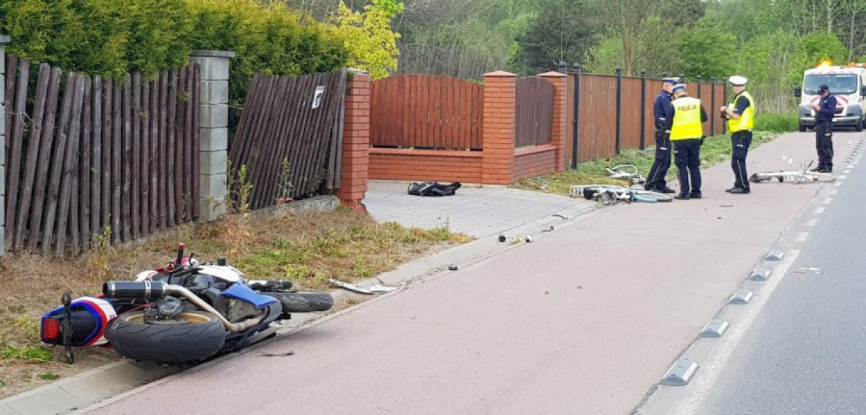 Wypadek przy ulicy Topolowej w Chrzanowie - 18.05.2020. FOT. Marek Oratowski