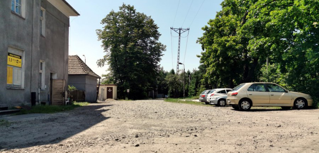 Rejon przystanku kolejowego w Dulowej