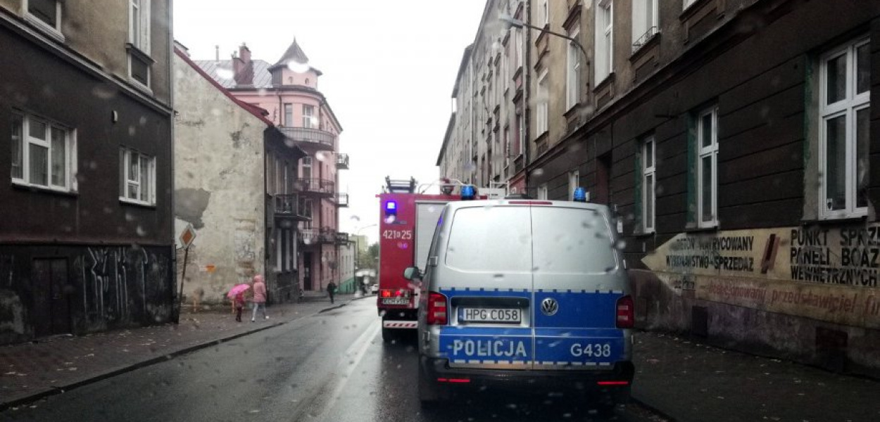 Akcja na Grunwaldzkiej w Chrzanowie. Czwartek, ok. godz. 13.30