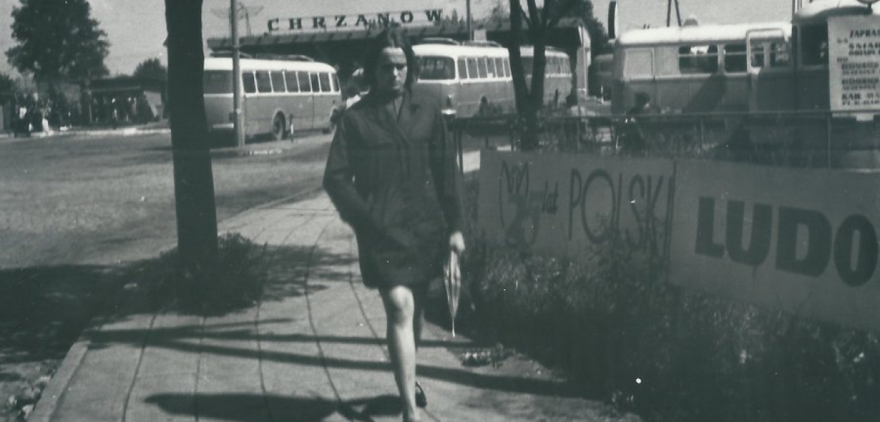 PKS Chrzanów, 1970 r., po prawej baner na 25-lecie Polski Ludowej 