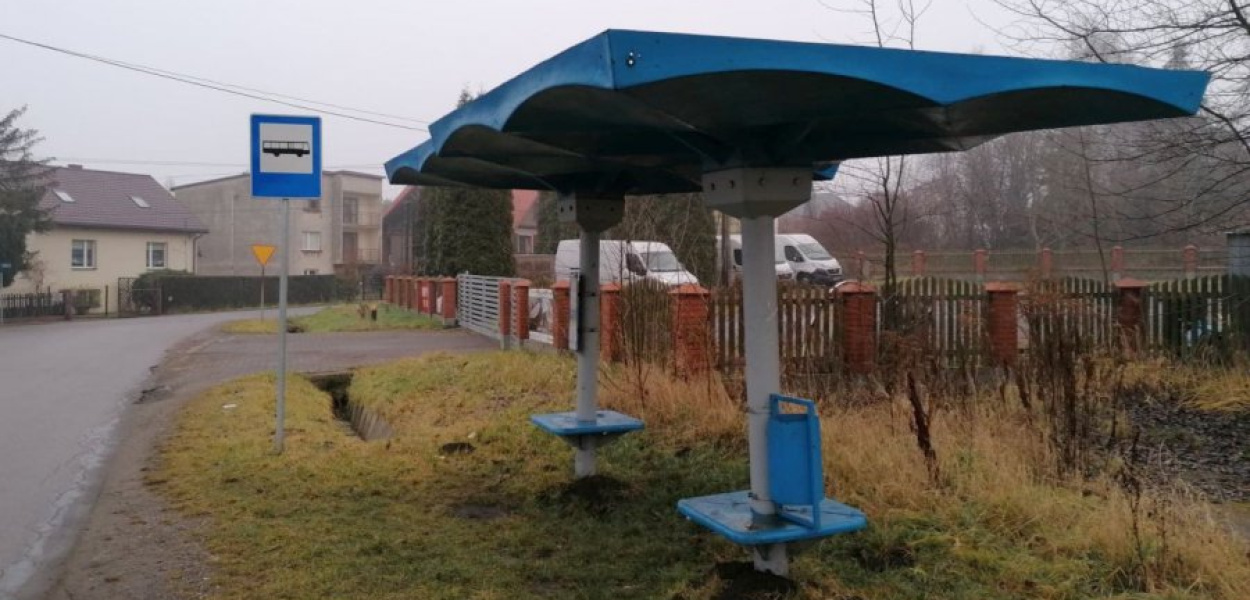 &quot;Grzybek&quot; na trasie autobusu jeżdżącego przez Balin