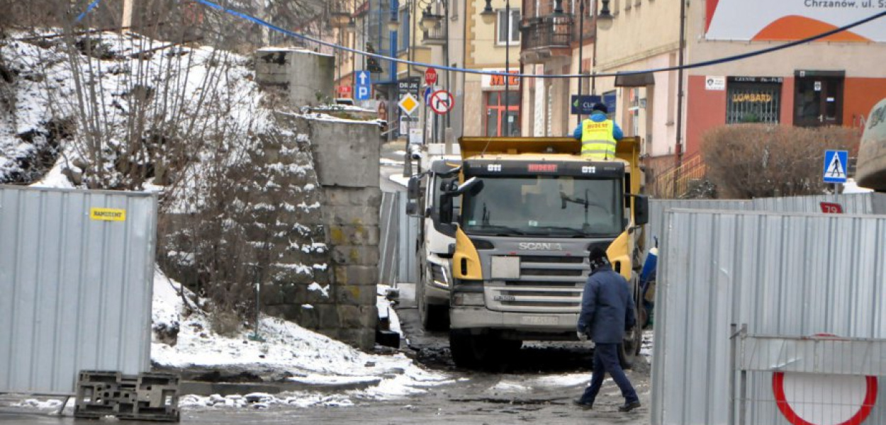 Przebudowywany wiadukt nad Krakowską w Chrzanowie