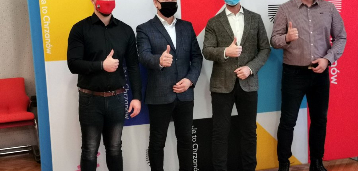 Wojciech Skwarczyński, Krzysztof Kołaczyk, Robert Maciaszek i Paweł Smółka