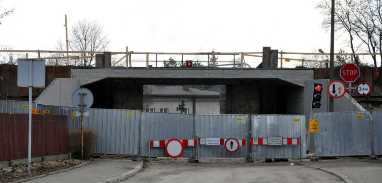 Przebudowywany wiadukt nad ul. Kadłubek w Chrzanowie