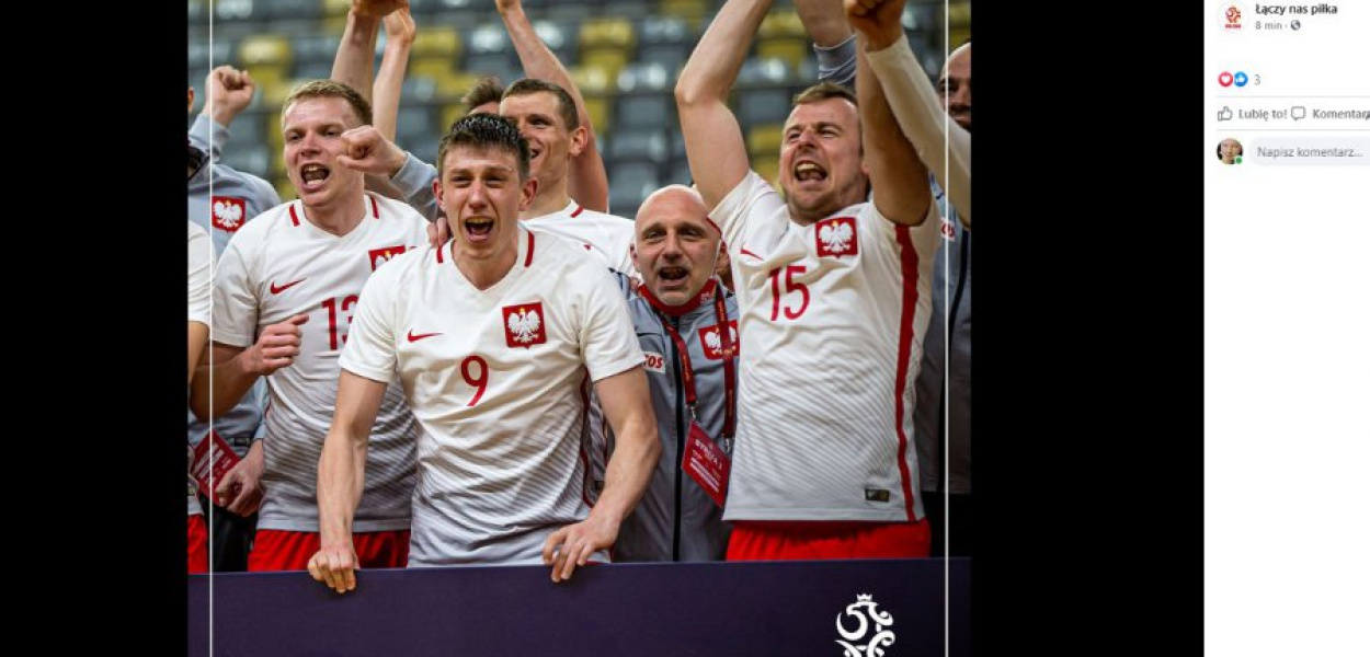 Screen ze strony Łączy nas piłka na Facebooku