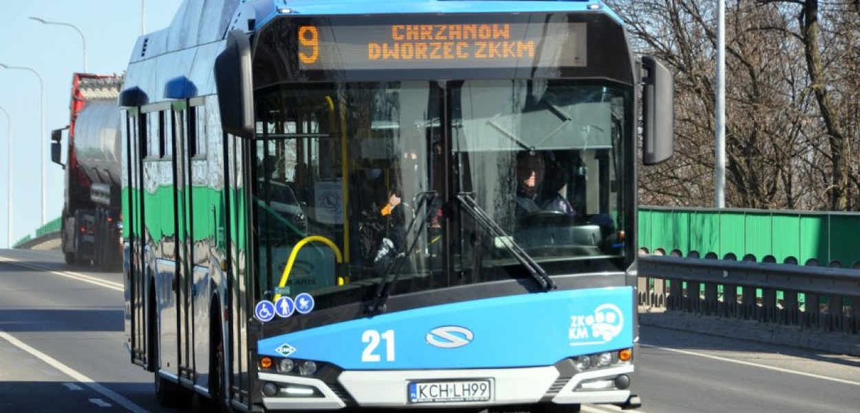 Autobus kursujący na linii ZKKM Chrzanów