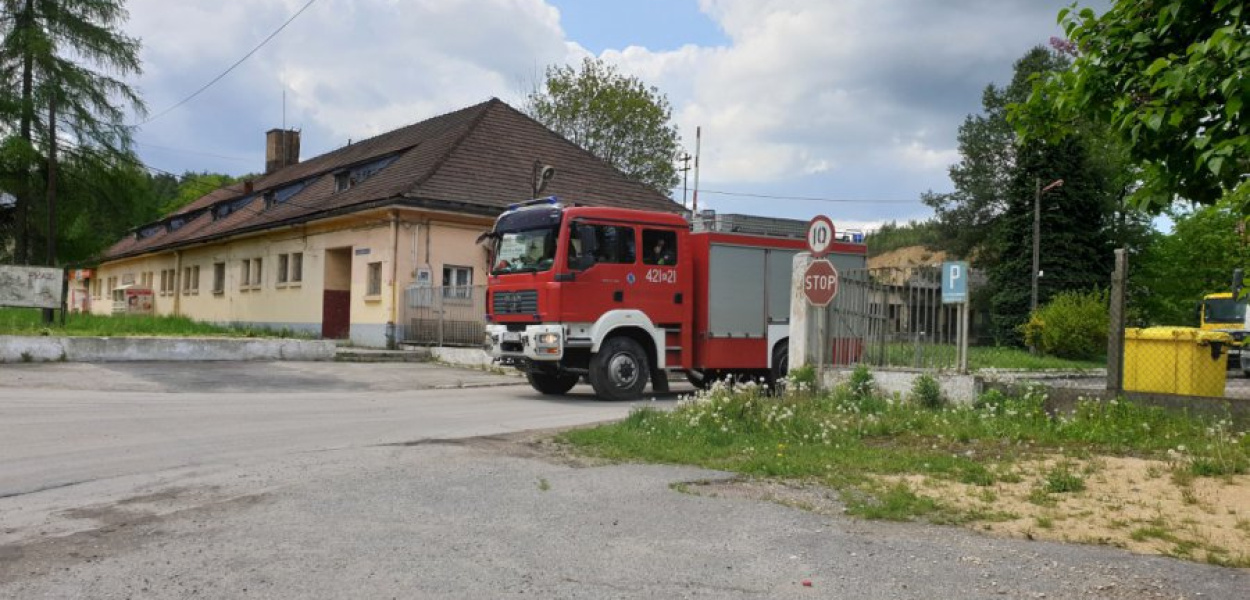 Straż pożarna zabezpieczała teren kamieniołomu w Płazie