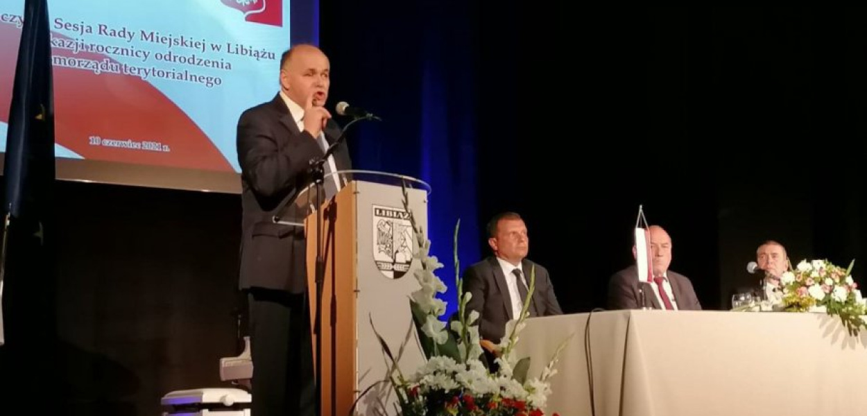 Na sesji pojawił się m.in. pierwszy burmistrz LIbiąża Kazimierz Poznański