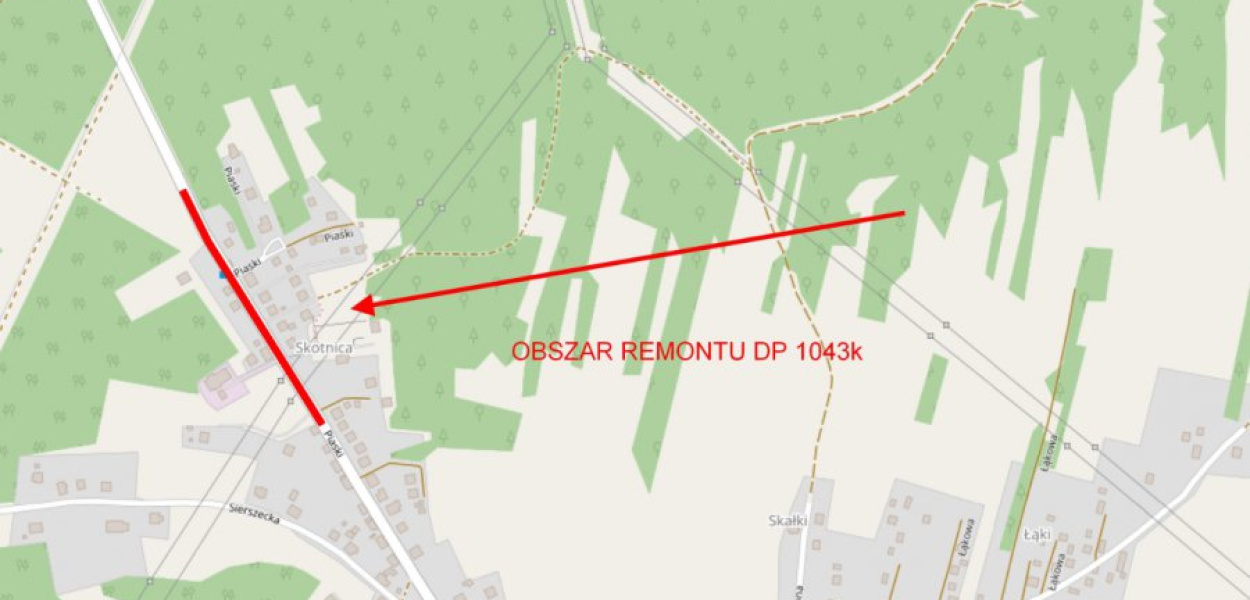 Na zaznaczonym odcinku drogi będzie nowy asfalt, fot. PZD w Chrzanowie