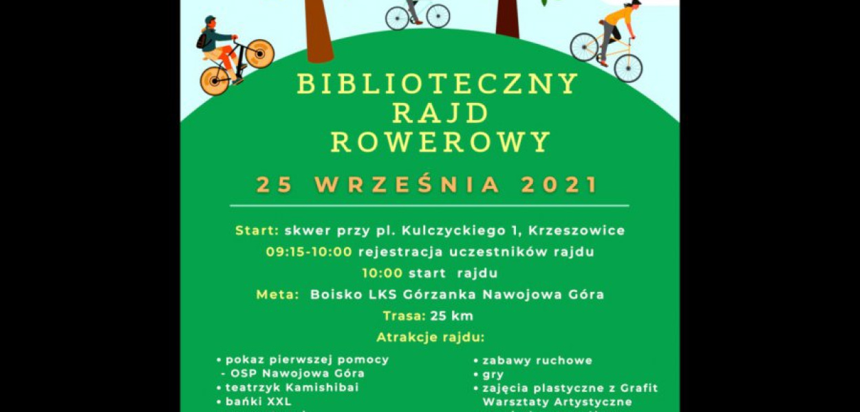 W sobotę, 25 września odbędzie się rajd rowerowy organizowany przez krzeszowicką bibliotekę