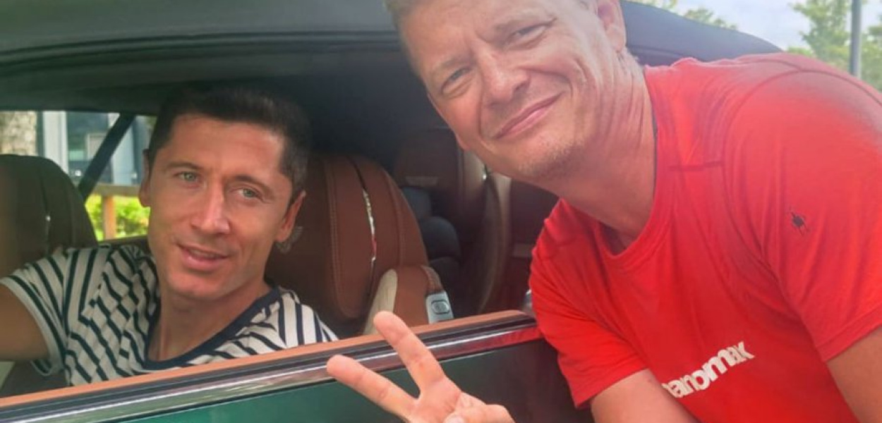 Mariusz Maniek Musialski w Monachium spotkał się z Robertem Lewandowskim, fot. Facebook
