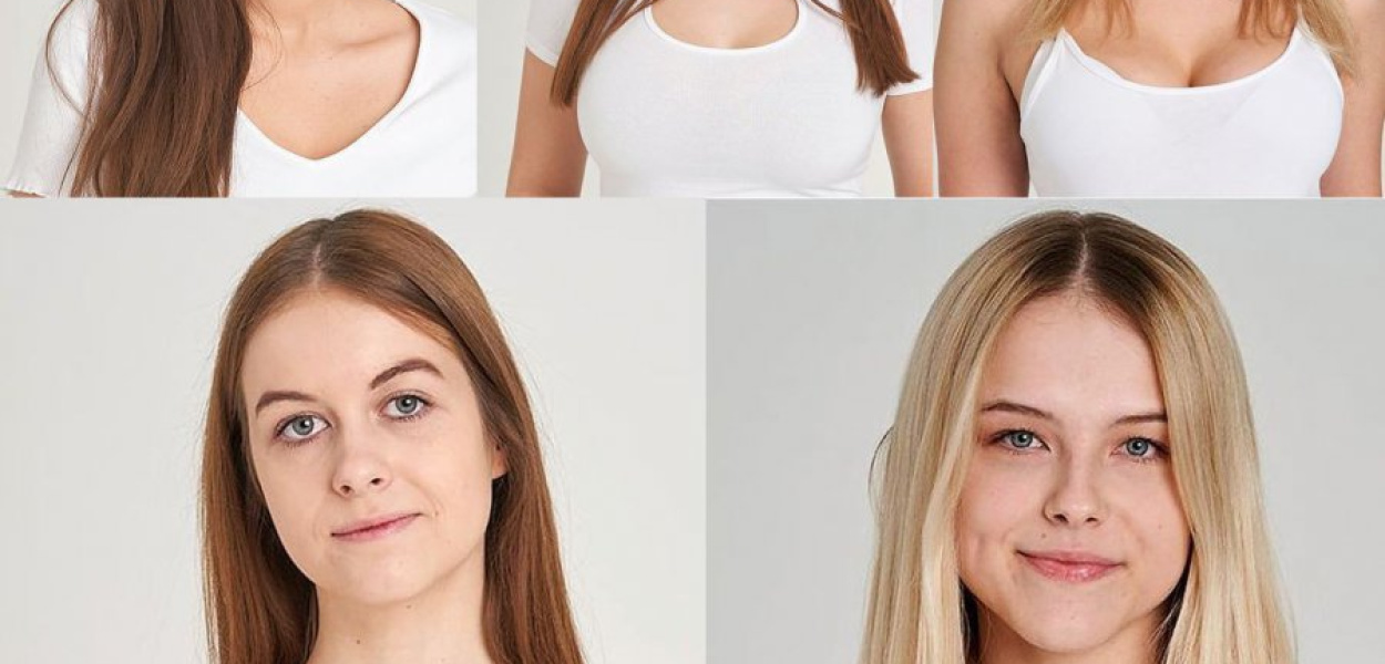 Kandydatki do tytułu Miss Województwa Małopolskiego z ziemi chrzanowskiej. W górnym rzęzie od lewej Aisza Markiewicz, Emilia Rejdych i Alicja Tukaj. W dolnym rzędzie Marcelina Wojtaczka (z lewej) i Oliwia Wygoda. Fot. Facebook/ Robert Kobylinski Photography 