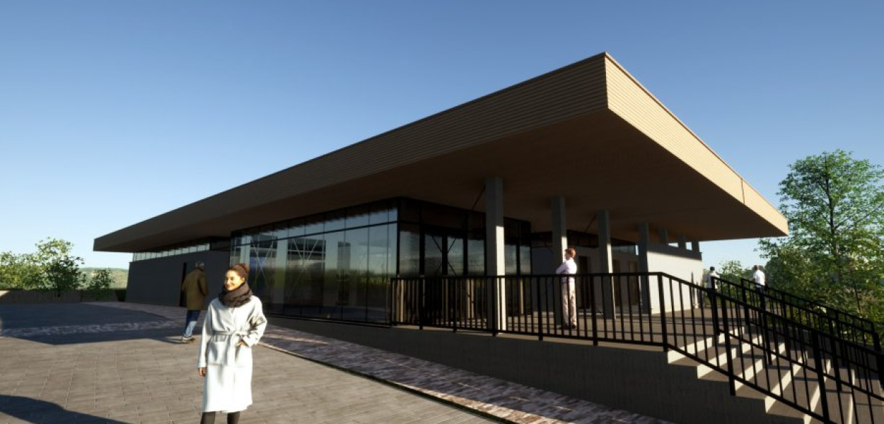 Wizualizacja sali pożegnań na cmentarzu komunalnym w Chrzanowie. MATERIAŁ UM CHRZANÓW