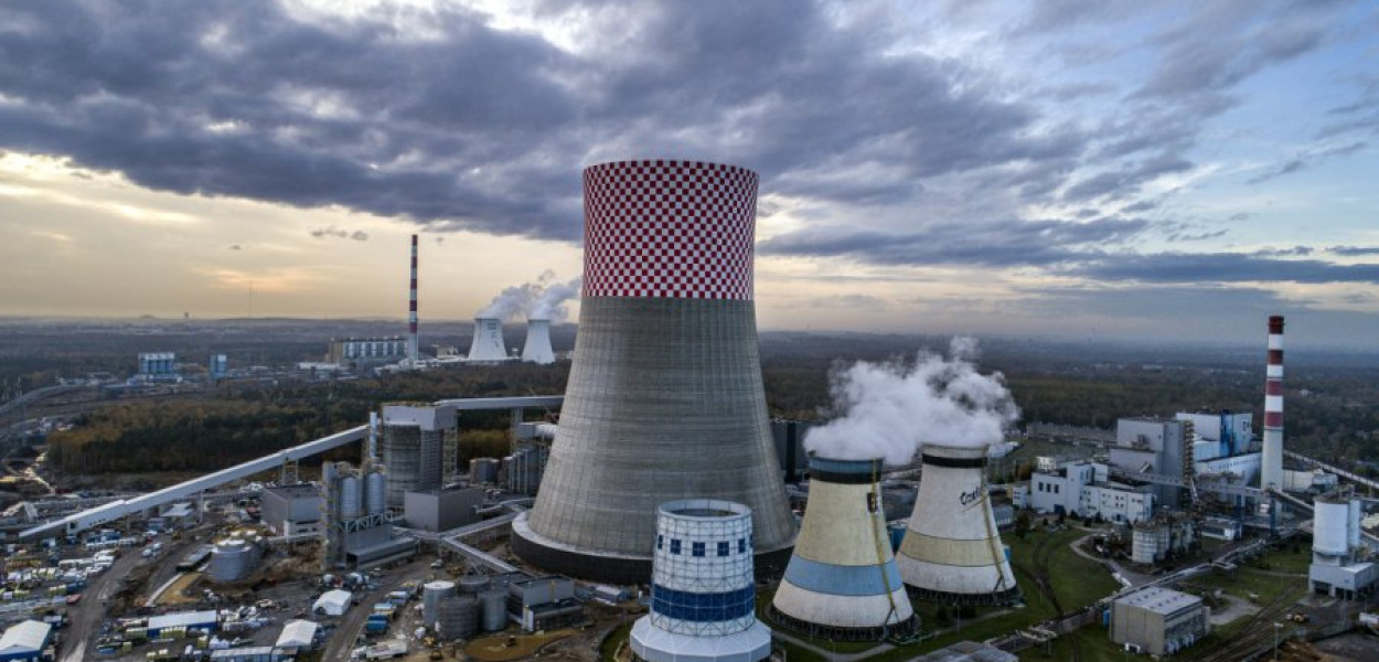 Widok na blok 910 MW w Jaworznie. Fot. TAURON Poslka Energia SA