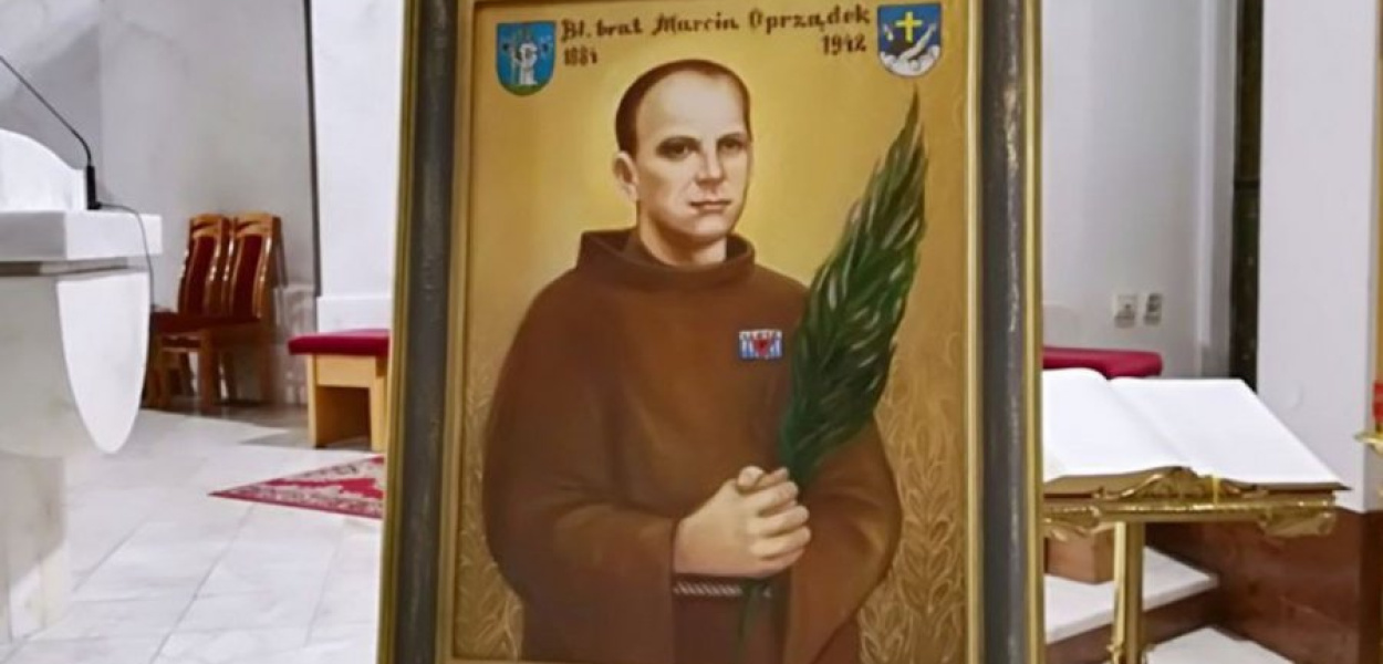 Obraz błogosławionego brata Marcina Oprządka w chrzanowskim kościele