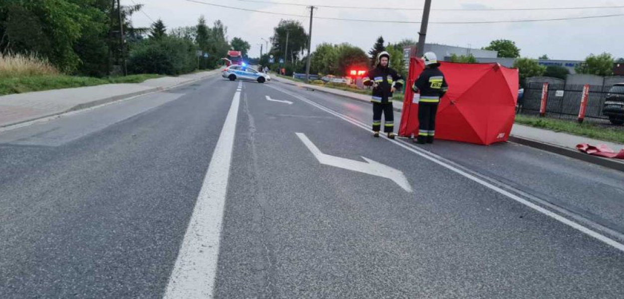 Śmiertelny wypadek na Chrzanowskiej w Libiążu. FOT. MAŁOPOLSKA POLICJA