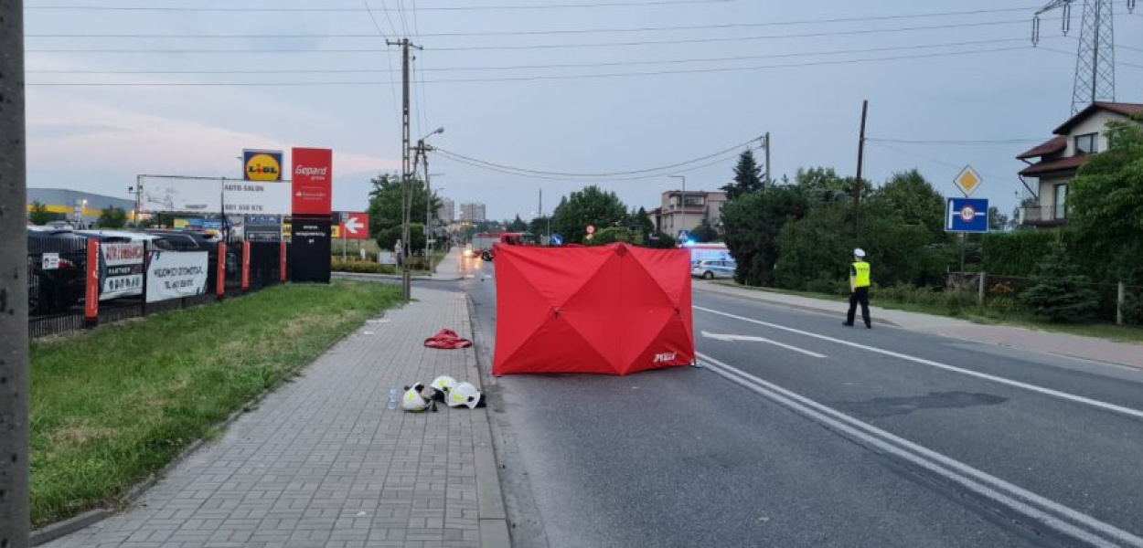 Śmiertelny wypadek na Chrzanowskiej w Libiążu. FOT. MAŁOPOLSKA POLICJA