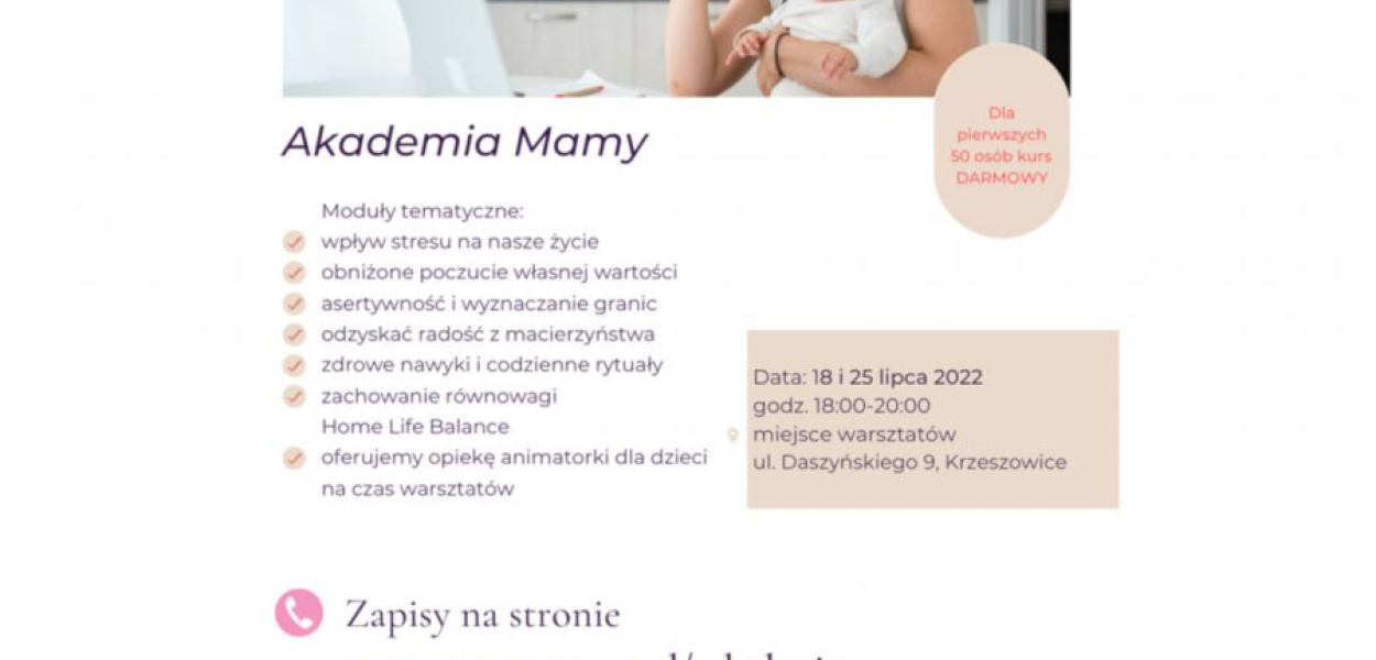 Fundacja Sama mama zaprasza na warsztaty